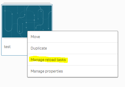 manage reload tasks